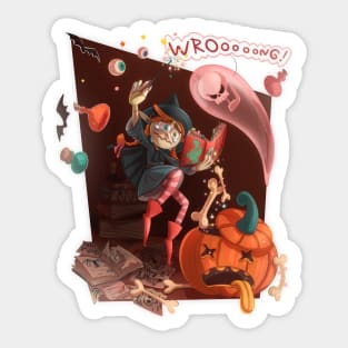 The Little Witch takes the magic exam Sticker